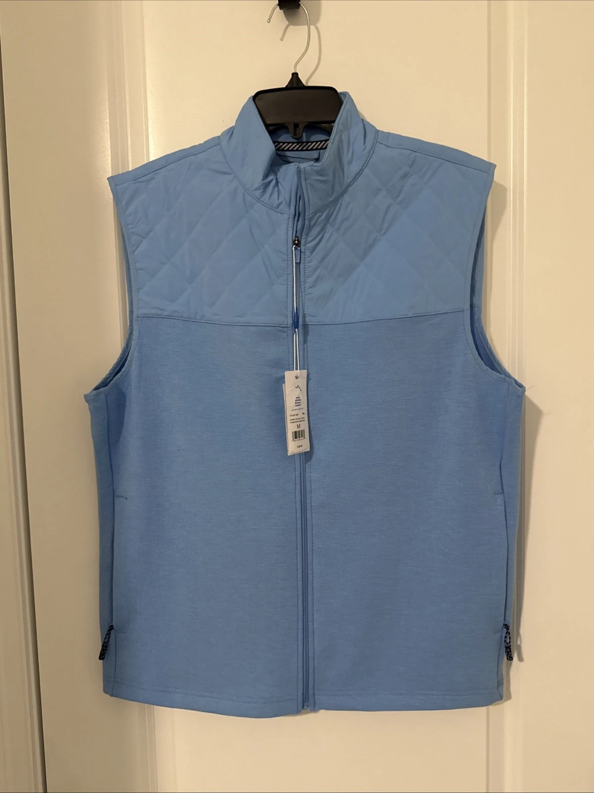 NWT Men’s Southern Tide Waterfront Quilted Vest Ocean Channel Blue MEDIUM image 1