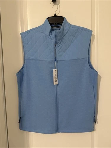 NWT Men’s Southern Tide Waterfront Quilted Vest Ocean Channel Blue MEDIUM video thumbnail