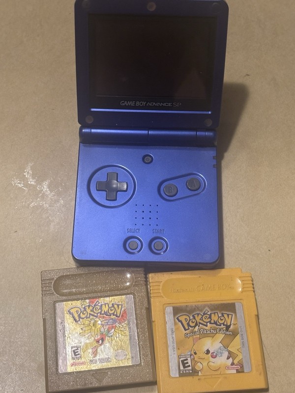 Nintendo Game Boy Advance SP Blue Handheld System Console for Game Boy Advance