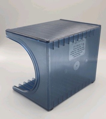 Fellowes CD Rack 12 CD Modular Storage Cube. Desk, Shelf, Floor.Clear Blue. USA