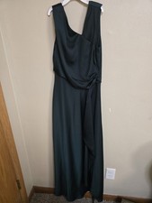 BHLDN Green Formal Maxi Dress with Draped Front; Size 4; Gently used
