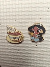 PALM Disney Pink ala Mode Princess Royal Treats Mini Micro Jasmine/Latte Pin Set