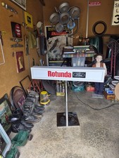 Rare Rotunda Ford Light Up Sign Auto Parts Service Tools Dealership Gas Oil