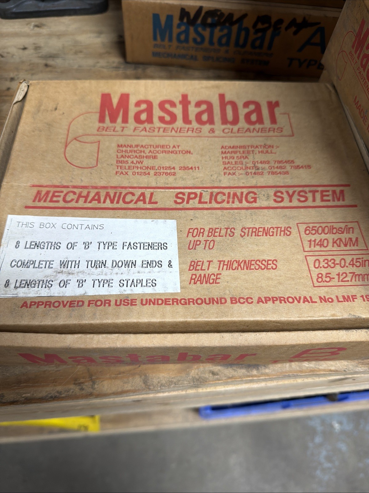 Mastabar B Type Belt Fasteners Splicing Set Mechanical Type (j11)