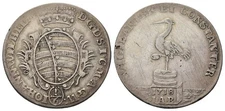 Old German States - Saxony Eisenach 1/6 Thaler 1718 - 5.76 G Merseburger 4092.