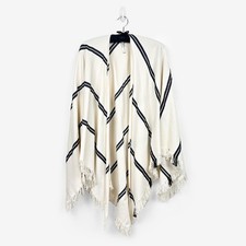 Eileen Fisher Striped Organic Cotton Poncho O...