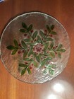 Fused Glass Holly Berries And Greenery Large Serving Dish — photo 1