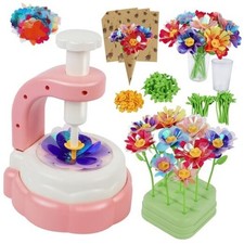 Fabric Flower Craft Kit for Kids, DIY Bouquet Maker Toys Birthday Gift for