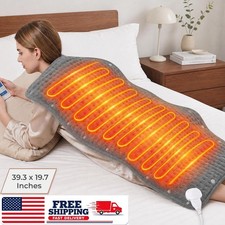 Electric Heating Pad For Back Pain  Cramps Relief 39"x20" 9 Level Auto Shut Off