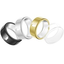 4 Pack Cover Compatible with Oura Ring Gen 4/Oura Size8 Black Clear Silver Gold