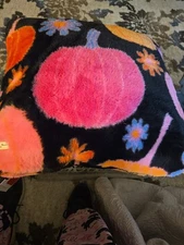 Chelsea & Theodore Home Soft Plush Pillow Pumpkins Colorful! New 20"