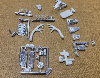 #ad #ad 1969 CHEVELLE SS 396 TWO INTAKES FUEL INJ amp; BLOWER 1 25 NEW Model Kit PARTS $3.95