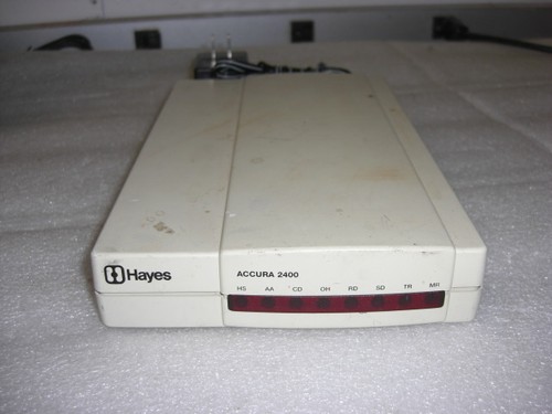 Hayes Accura 2400 External Modem w/ AC Adapter | eBay