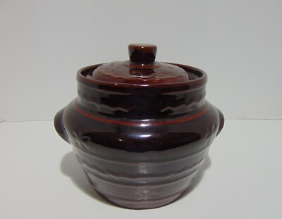 Marcrest Daisy Dot Brown Oven Safe Stoneware With Lid 2 1/2 Quart Colorado Brown