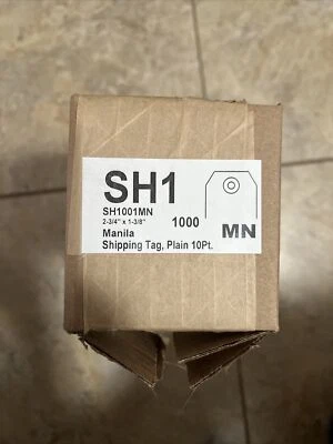 PACK1 Manila Tags String Hang Hole Shipping Label Sizes 2-3/4” X 1-3/8” 1000 Count/Box