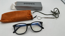 Doovic Lesebrille Brille Modern Schwarz Unisex +1,25 Putztuch Blaulichtfilter