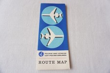 LOT Polish Airline Route Map Aviation