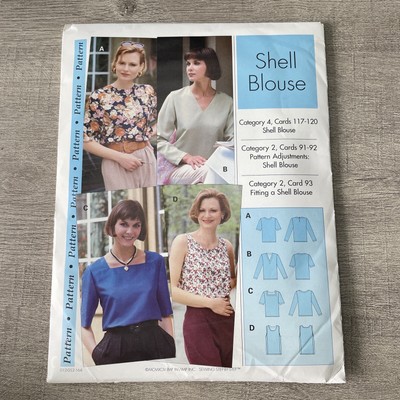 New Sewing Step By Step Uncut Pattern Elastic Shell Blouse Sz 4-22 Misses/Petite