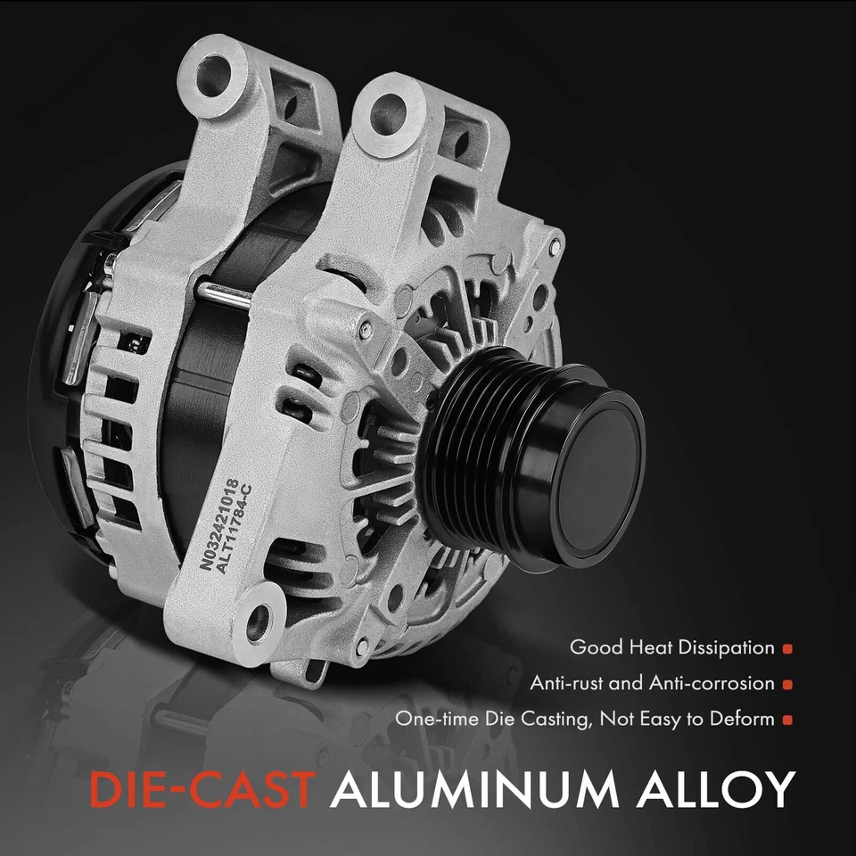 Alternador para Cadillac XTS 2014 2016-2019 170 A 12 V CW polea embrague 6 ranuras Foto 4 de 4