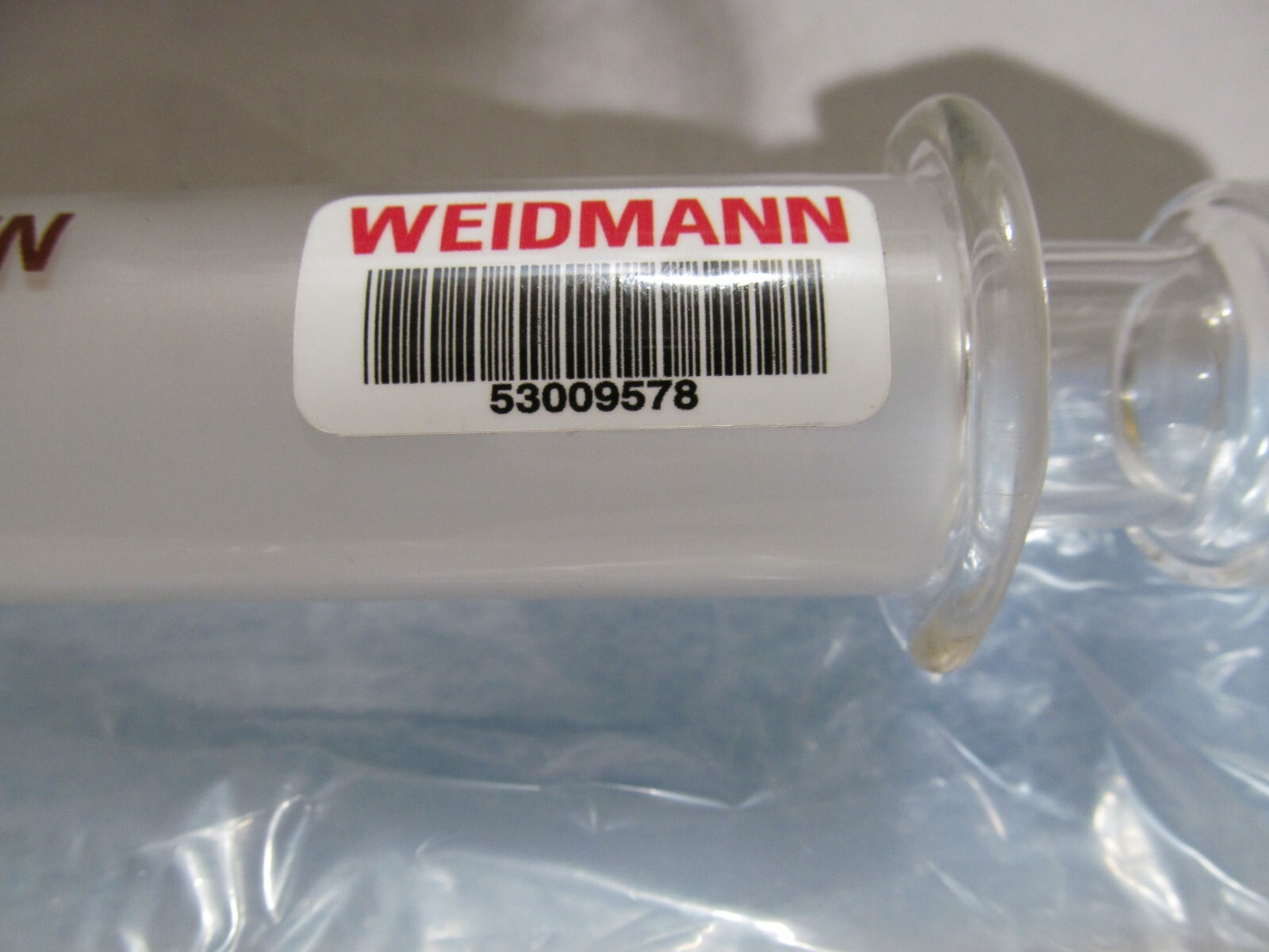 NOB WEIDMANN GLASS SAMPLE SAVER SYRINGE 50ML IGR841