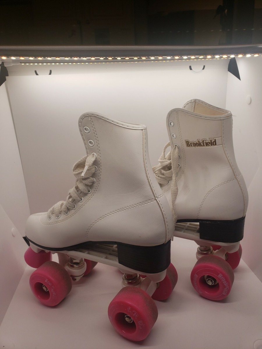 Pattins à Roulettes Brookfield Pour Fille - Taille 6 - Blanc Et Rose