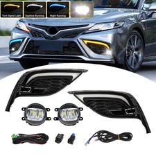 For 2021-2024 Toyota Camry Se Xse Led Daytime Running Light Drl Fog Lamp Kits