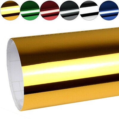 Autofolie 8 /m² Chrom Auto Folie Glanz selbstklebend 3D Blasenfrei Luftkanäle 