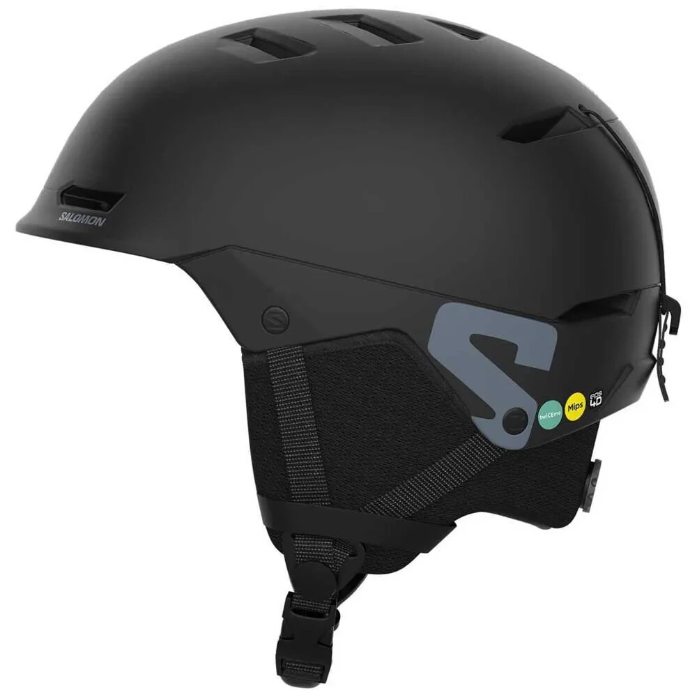 NUOVO originale Salomon casco da neve Husk Pro nero piccolo 53 56 cm