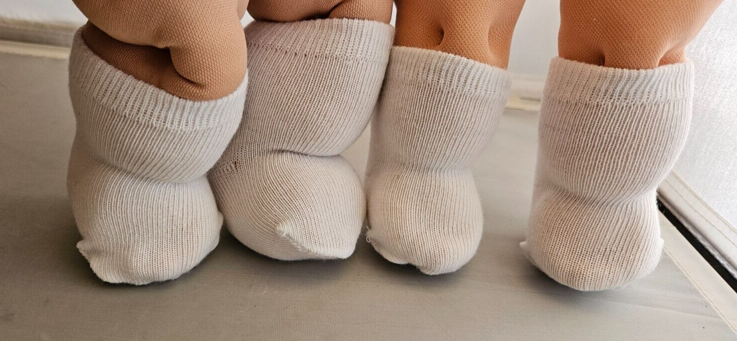 Cabbage Patch Kids Doll Socks White 2 Pair CPK Original doll Only | eBay
