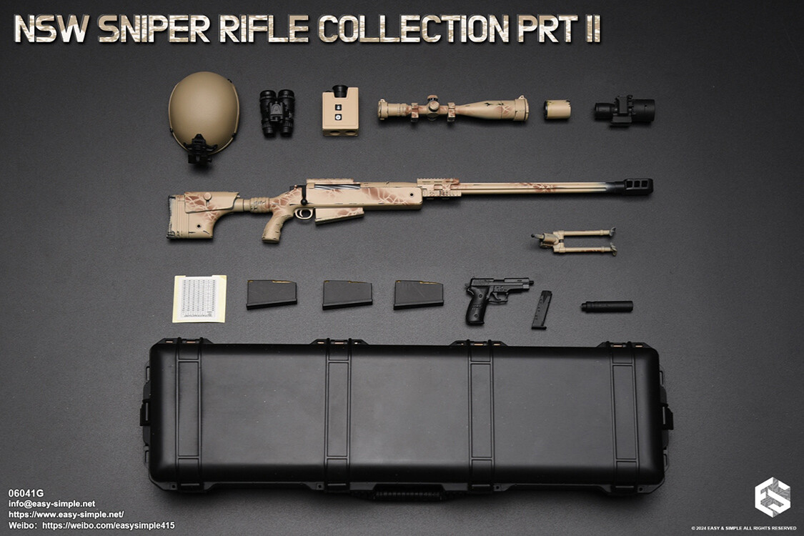 Easy&Simple ES 06041 1/6 Scale NSW Sniper Rifle Set Collection