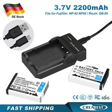 2x NP-95 NP95 AKKU+Ladegerät Für Fujifilm F...