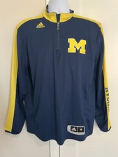 Michigan Wolverines Adidas Climalite 1/4 Zip Jacket Men  s M