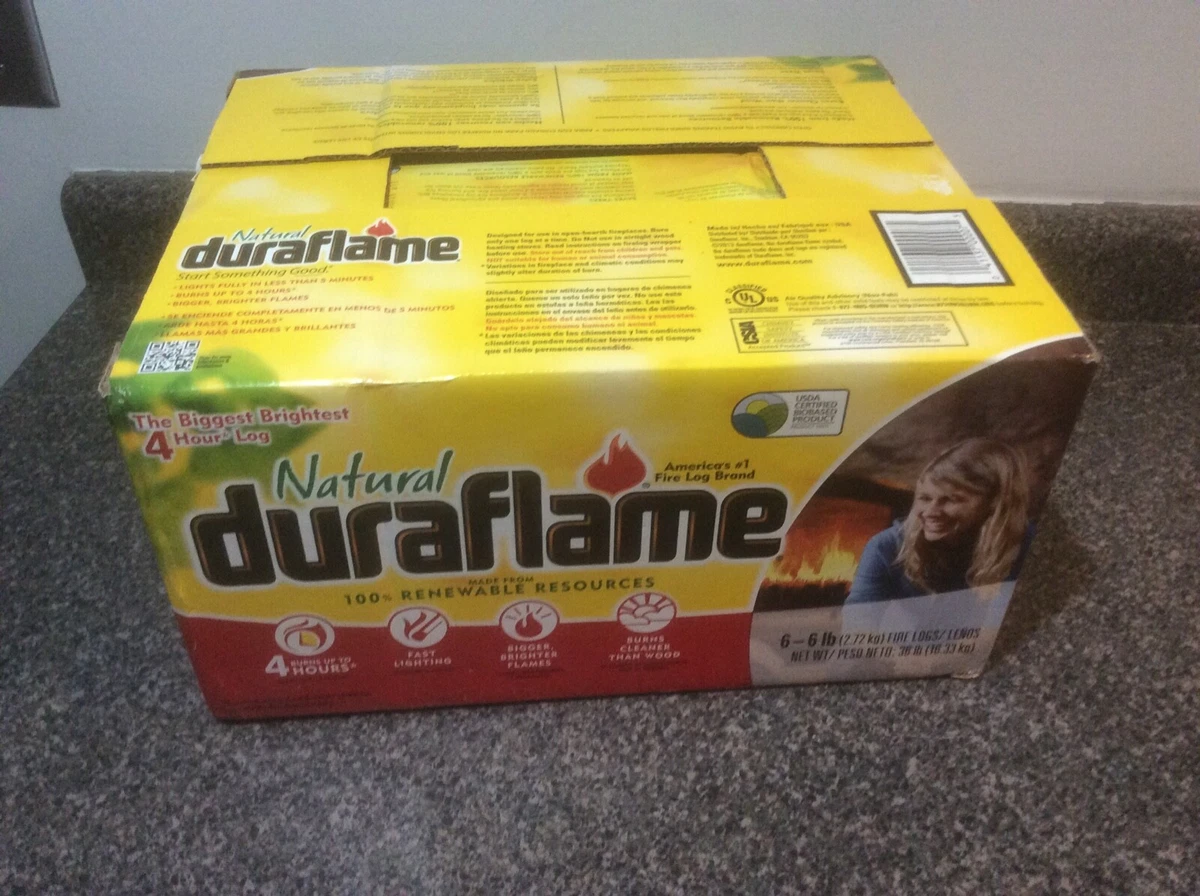 Natural Duraflame Fire Logs 6 Lb - Case of 6 Burns for 4 Hours | eBay