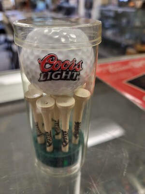 Coors Light Logo Golf Ball with 7 Tees