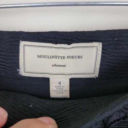 Moulinette Soeurs 4 (Anthropologie) Gonna a matita nera testurizzata  - Foto 2 di 8