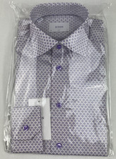 Eton Dress Shirt Light Purple SLIM S M L XL 100 Cotton Mens  CHOOSE SIZE  B28