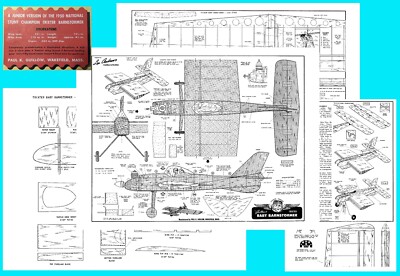 Guillows Model Airplane Plans (UC): Trixter Baby Barnstormer 23½'' Stunt for ½A