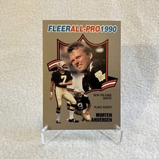 1990 FLEER NFL Football ALL-PRO #23 of 25 - Morton Anderson New Orleans Saints
