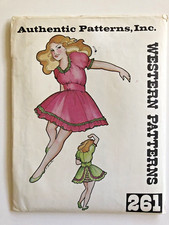 Vintage 1970s Authentic Patterns 261 Square Dance Dress size 10 UNCUT