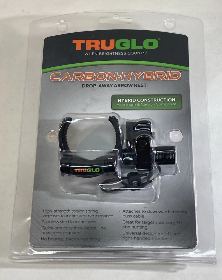 Truglo Carbon Hybrid Drop Arrow Rest Fits Both Right And Left-Handed TG626B JB#8 - Image 3 of 3