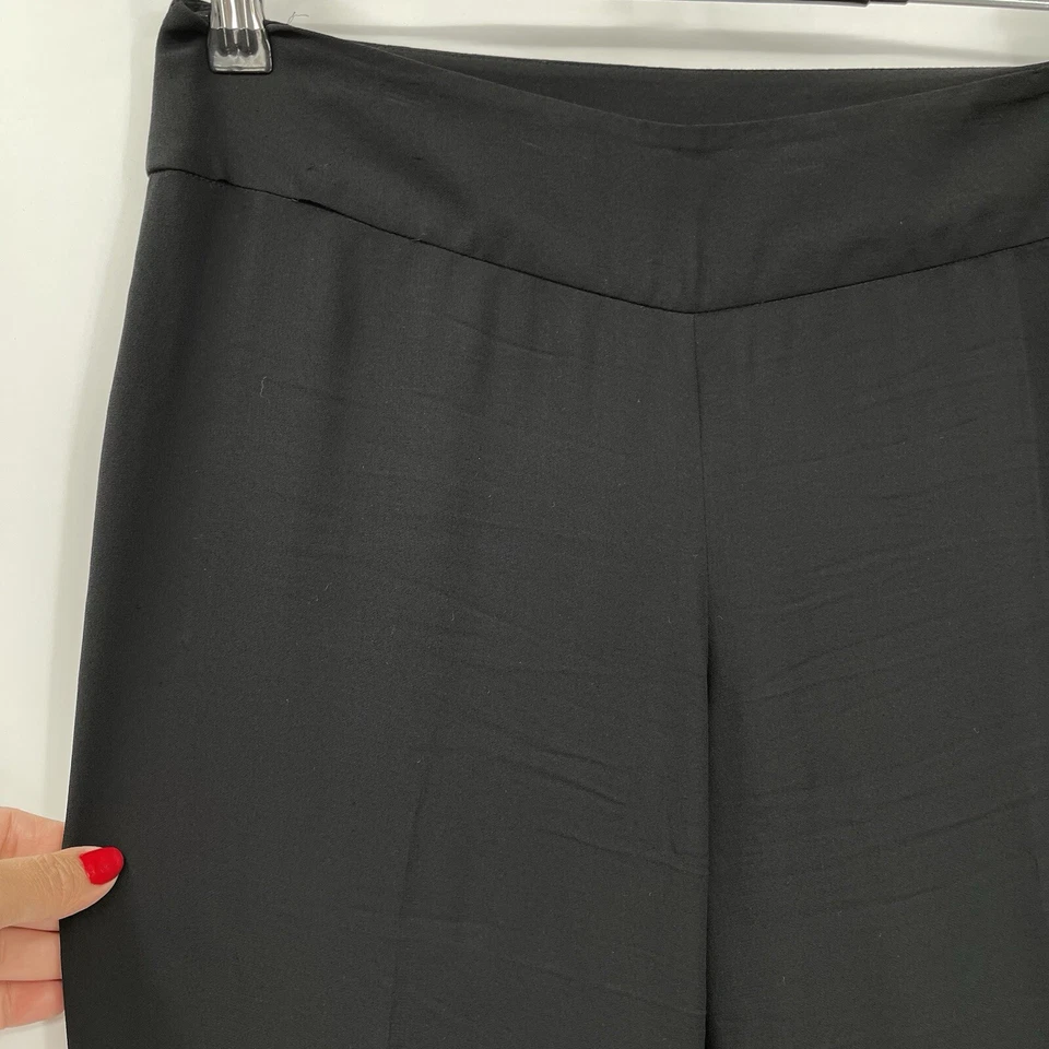 Eileen Fisher Women's  Sz PP Black 100% Silk  Dress Pants Office Evening - Image 3 of 4