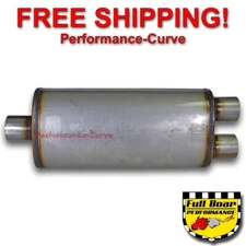 Performance Exhaust Muffler MAX FLOW SS 5x8 - Center 2.5" / Dual 2.5" MF2268