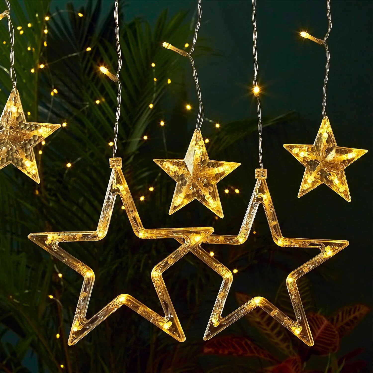 Home Centre Serene White Led Star Shaped 69 Decorative String Light