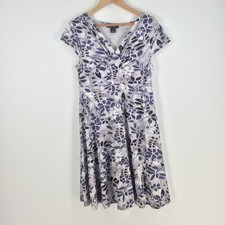 David jessie womens dress size 12 fit flare multicolour floral short sleev064180