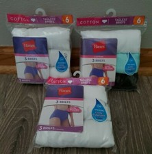 Lot of 3- Packs of 3 Hanes Women's Briefs Panties Sz 6 Ultra Plush NEW