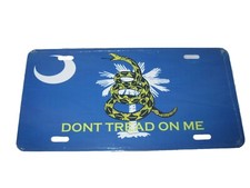 South Carolina State Flag Gadsden License Plate - Aluminum 6x12 - Made in USA Ne