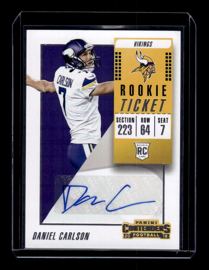 2018 Panini Contenders #317 Daniel Carlson Auto - NM-MT