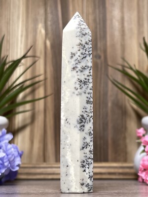 DENDRITIC TOWER - Mineral Point Opal Agate Tree Fern Chakra Witch Jade Crystal 