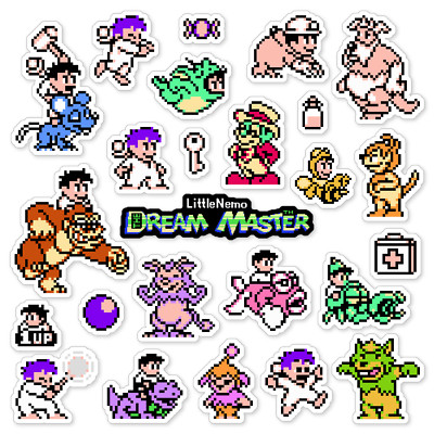 Little Nemo The Dream Master Stickers Nintendo NES Pixel Art 25 Sticker Pack