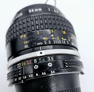 Nikon Micro Nikkor 55mm 1:3.5 Macro Manual Focus Lens Vintage | eBay